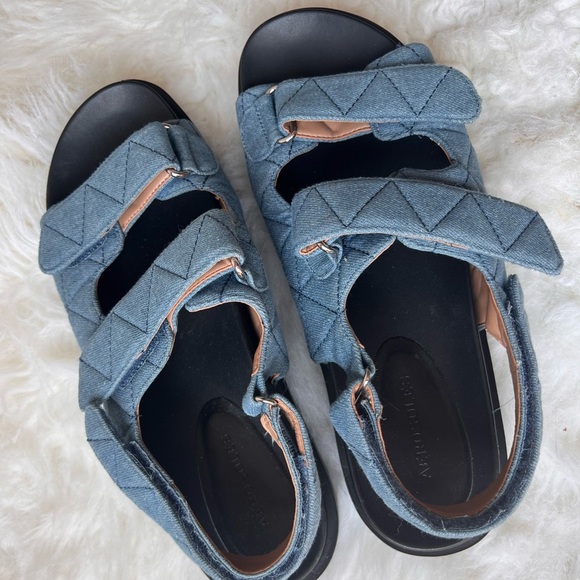 Aerosoles Denim Lamirca Quilted Sandals US 11 - Picture 2 of 5